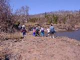 Hiking at Jay Cooke State Park - 1997