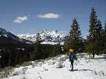 Bob arriving at Crazy Creek camp site - Wy - Spring 2002